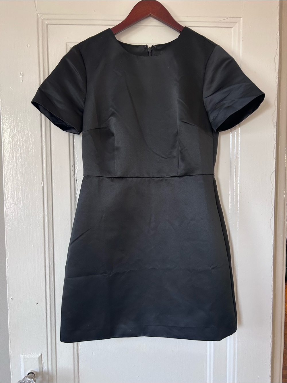 J. Crew Black Short Sleeve Mini Dress